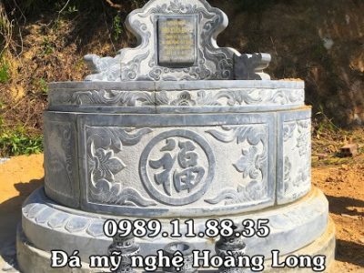 Mẫu mộ đá tròn lắp tại Quảng Ninh