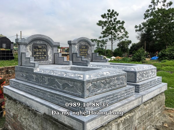 Lắp đặt mộ đá tam cấp tại Cao Bằng