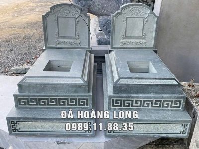 Mẫu Mộ đá đơn đẹp – 3 cấp nguyên khối Giá tốt tại Ninh Bình